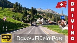 Driving in Switzerland 22: Flüela Pass II. (From Davos to Susch) 4K 60fps