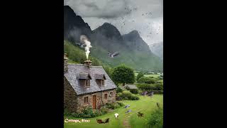 Idyllic Stone Cottage with a Mountain View  #cottagenest #travel #cozycottage