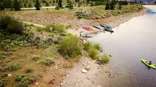 Friends and family on the water at Twin Lakes Colorado