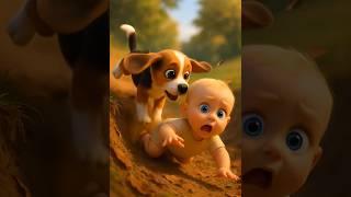 Baby vs Beagle: Epic Backyard Fun!  #shorts #story #rescue