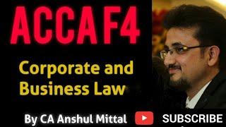 ACCA F4 - Corporate and Business Law - Introduction and Chapter 2 - Contract Law (Part 1)