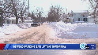 Oswego parking ban lifting tomorrow