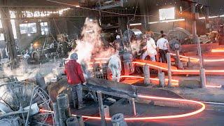 Amazing Manufacturing Process of Rebar Steel in The Factory