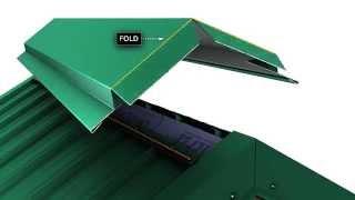 How to install a metal roof ridge cap for Union's MasterRib panel.