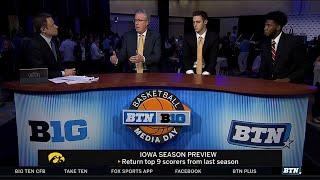 McCaffery, Baer, Moss at Media Day | Iowa | Big Ten Basketball