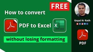 How to convert PDF to Excel without losing formatting