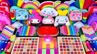 Random Slime Mix ASMRSatisfying CINNAMOROLL+ MELODY with colorful eyeshadow  만족스러운 #89 #asmr #slime