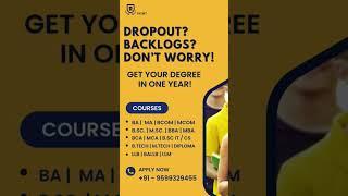 Degree in One Year | Fast, Valid & UGC Approved