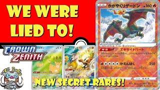 New Radiant Charizard!? Amazing Secret Rare Cards Revealed! (Crown Zenith) (Pokémon TCG News)