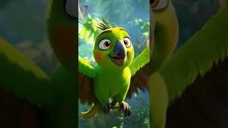 Main Tota Hare Rang Ka Parrot Song, मैं तोता मैं तोता, Hindi Animated Cartoon #birds #shortsforkids