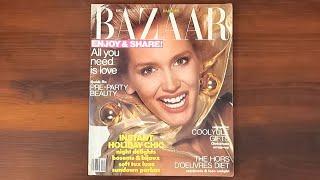 1988 December ASMR Magazine Flip Through: Harper's Bazaar Ashley Richardson, Cybil Shepherd