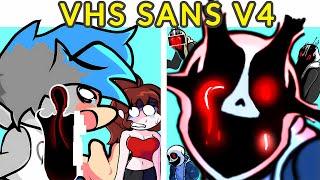 Friday Night Funkin' VS VHS SANS V4 FULL WEEK , 1 - 3 Phases (FNF MOD/DEMO) (Undertale Creepypasta)