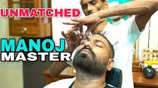 MANOJ MASTER Head Massage & Amazing cracks and back massage | Indian Barber ASMR