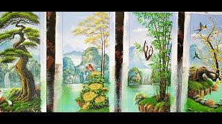 tranh tứ quý treo tường