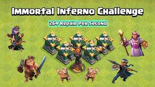 Immortal Inferno Challenge | Heroes & Pets VS Inferno & Builder Hut | Clash of Clans