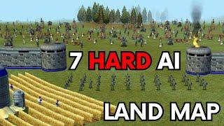 EMPIRE EARTH: 1 VS 7 HARD AI | LAND MAP | PREHISTORIC TO NANO