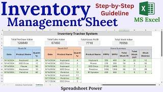 Inventory Management Sheet in Excel