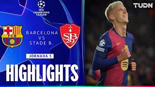 HIGHLIGHTS - Barcelona vs Stade Brestois | UEFA Champions League 24/25 | TUDN