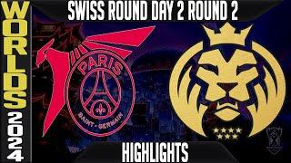 PSG vs MDK Highlights | LoL Worlds 2024 Swiss Stage Day 2 Round 2 | PSG Talon vs MAD Lions KOI