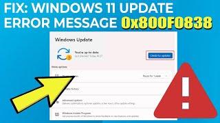 [Solved] ️ Error 0x800F0838 Windows 11 Update ️ Fix Error 0x800F0838