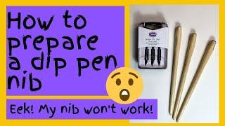 Help - my dip pen won't work - how to prepare you dip pen nib