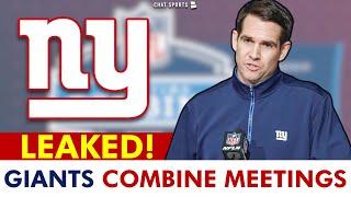 LEAKED Giants NFL Combine Formal Meetings | New York Giants News