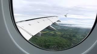 Emirates A380 Airbus  Final Approach into London Gatwick from Dubai 9.5.23 (with cloud wing vortex)