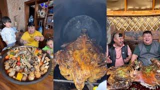 Mongolian people's top delicacy roasted whole lamb! Enke! Collection 36  #cooking #village #mongolia