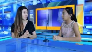 Julia in Kazygurt Region telling advantages of IELTS for those who ve been learning English