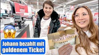 Goldenes Ticket einlösen & damit an Kasse bezahlen  Weihnachtsgeschenk für @JohannLoop Mamiseelen