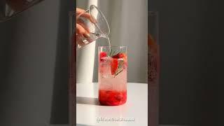 strawberry Mojito...  - Strawberry, -Ice, -7up bottle, - Strawberry...  #food #foodie #recipe