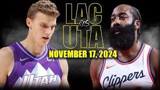 Los Angeles Clippers vs Utah Jazz Full Game Highlights - November 17, 2024 | 2024-25 NBA Season