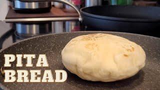 PITA bread recipe - NO OVEN - how to make pita at home