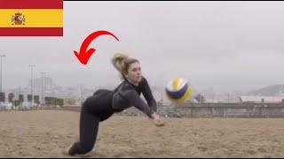 Nerea Ruiz Beach Volleyball Practice 