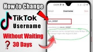 How to change tiktok username before 30 days | 2021 New Trick | username change kaise kare