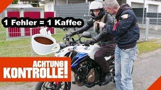 Einen Kaffee bitte!  Zum ersten Mal auf dem Motorrad! |1/2| Kabel Eins | Achtung Kontrolle