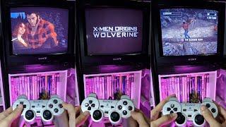 X-Men Origins Wolverine on PS2 with CRT TV !!