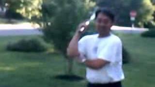 My dad's nunchuck skillz