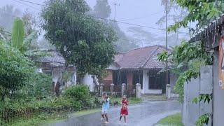 Rain in the Countryside Makes me more Calm | Rain Thunder Sounds for Sleeping