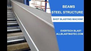 High Performance H Beams Auto Shot Blasting Machine Working Video