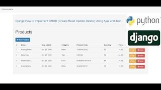 Django How to Implement CRUD (Create Read Update Delete) Using Ajax and Json