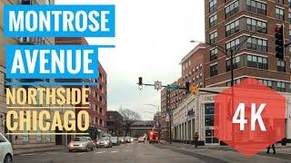 West Montrose Avenue: Driving in Northside Chicago: 4K: Streets of the Americas