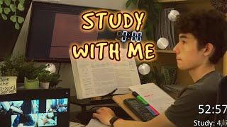 LIVE 5 HOUR | Day 357 | study with me Pomodoro | No music, Rain/Thunderstorm sounds