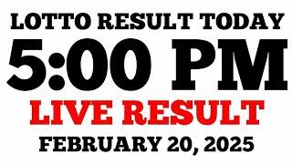 Lotto Result Today 5PM Draw February 20, 2025 PCSO LIVE Result