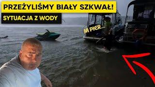 BIAŁY SZKWAŁ NA MAZURACH, LEDWO DALIŚMY RADĘ Z TEGO WYJŚĆ! BYŁO GROŹNIE!! ŻAGLÓWKI DO GÓRY DNEM !