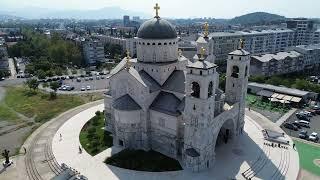 Cathedral of the Resurrection of Christ.  By DRONE!!  AMAZING!!!  - Podgorica Montenegro - ECTV