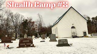 Cemetery Stealth Camp #8 Creepiest and Coldest YET!!!