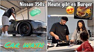 Heute gibt es Burger Eren wäscht den Nissan Alltags Vlog | RabiaxEren