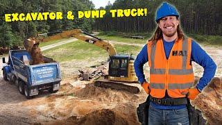 Construction Vehicles with Handyman Hal | Dump Truck and Excavator