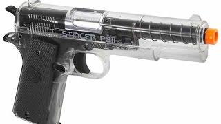 Crosman Stinger p311 spring Airsoft pistol review and shooting